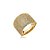 Anel cravejado de zircônia cristal banho em ouro 18k - Imagem 1