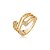 Anel cravejado de zircônia cristal banho em ouro 18k - Imagem 1