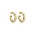 Brinco de argola liso banho em ouro 18k - Imagem 1