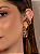 Brinco de argola liso banho em ouro 18k - Imagem 4