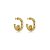 Brinco de argola liso banho em ouro 18k - Imagem 1