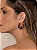 Brinco de argola liso banho em ouro 18k - Imagem 2