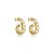 Brinco de argola liso banho em ouro 18k - Imagem 1