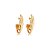 Brinco de argola liso banho em ouro 18k - Imagem 1