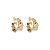 Brinco de argola liso banho em ouro 18k - Imagem 1