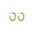 Brinco de argola liso banho em ouro 18k - Imagem 1