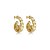 Brinco de argola liso banho em ouro 18k - Imagem 1