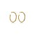 Brinco de argola liso banho em ouro 18k - Imagem 1