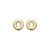 Brinco dourado liso banho em ouro 18k - Imagem 1