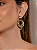 Brinco dourado liso banho em ouro 18k - Imagem 2