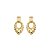 Brinco dourado liso banho em ouro 18k - Imagem 1