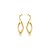 Brinco dourado liso banho em ouro 18k - Imagem 1