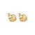 Brinco de argola acetinado banho em ouro 18K - Imagem 1