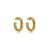 Brinco de argola acetinado banho em ouro 18K - Imagem 1