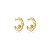 Brinco de argola acetinado banho em ouro 18K - Imagem 1