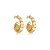 Brinco de argola acetinado banho em ouro 18K - Imagem 1