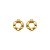 Brinco liso acetinado banho em ouro 18K - Imagem 1