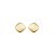 Brinco liso acetinado banho em ouro 18K - Imagem 1
