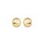 Brinco liso acetinado banho em ouro 18K - Imagem 1