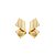 Brinco liso acetinado banho em ouro 18K - Imagem 1