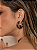 Brinco de argola liso banho em ródio branco - Imagem 5