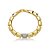 Pulseira com detalhe cravejado de zircônia cristal banho em ouro 18k - Imagem 1