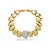 Pulseira com detalhe cravejado de zircônia cristal banho em ouro 18k - Imagem 1