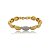 Pulseira com detalhe cravejado de zircônia cristal banho em ouro 18k - Imagem 1
