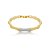 Bracelete com detalhe cravejado de zircônia cristal banho em ouro 18k - Imagem 1