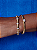 Bracelete com detalhe cravejado de zircônia cristal banho em ouro 18k - Imagem 2