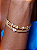 Bracelete coração com detalhe cravejado de zircônia cristal banho em ouro 18k - Imagem 2
