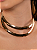 Colar de aro dourado liso banho em ouro 18k - Imagem 5