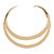 Colar de aro dourado liso banho em ouro 18k - Imagem 1
