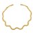 Colar de aro dourado liso acetinado banho em ouro 18k - Imagem 1