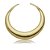 Colar de aro dourado liso acetinado banho em ouro 18k - Imagem 1