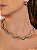 Colar de aro liso acetinado banho em ródio branco - Imagem 4