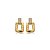 Brinco cravejado de zircônia cristal banho em ouro 18k - Imagem 1