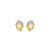 Brinco cravejado de zircônia cristal banho em ouro 18k - Imagem 1