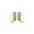 Brinco cravejado de zircônia cristal banho em ouro 18k - Imagem 1