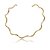 Colar de aro liso acetinado banho em ouro 18k - Imagem 1
