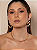 Colar de aro liso acetinado banho em ouro 18k - Imagem 3