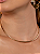 Colar de aro liso acetinado banho em ouro 18k - Imagem 4