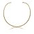 Colar de aro liso acetinado banho em ouro 18k - Imagem 1