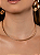 Colar de aro liso acetinado banho em ouro 18k - Imagem 2