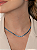 Colar de riviera cravejado de zircônia azul banho em ródio branco - Imagem 2