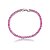 Pulseira de riviera cravejado de zircônia pink banho em Ródio branco - Imagem 1
