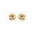 Brinco dourado liso banho em ouro 18k - Imagem 1