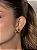 Brinco dourado liso banho em ouro 18k - Imagem 2