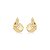 Brinco dourado liso banho em ouro 18k - Imagem 1