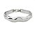 Bracelete liso banho em ródio branco - Imagem 1